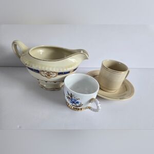 Vintage Dish Lot Drmitasse Creamer Small Cup